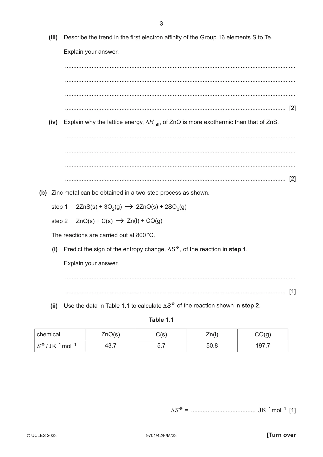 Cambridge A Level Chemistry 9701 2023 Feb/March Paper 4 · Variant 2 question paper, page 3 of 28