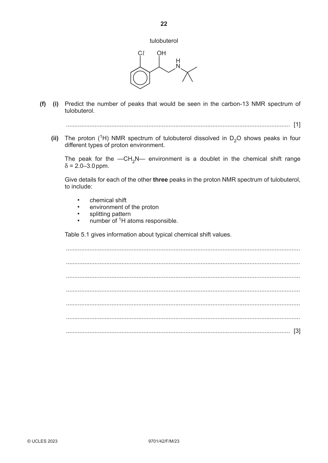 Cambridge A Level Chemistry 9701 2023 Feb/March Paper 4 · Variant 2 question paper, page 22 of 28