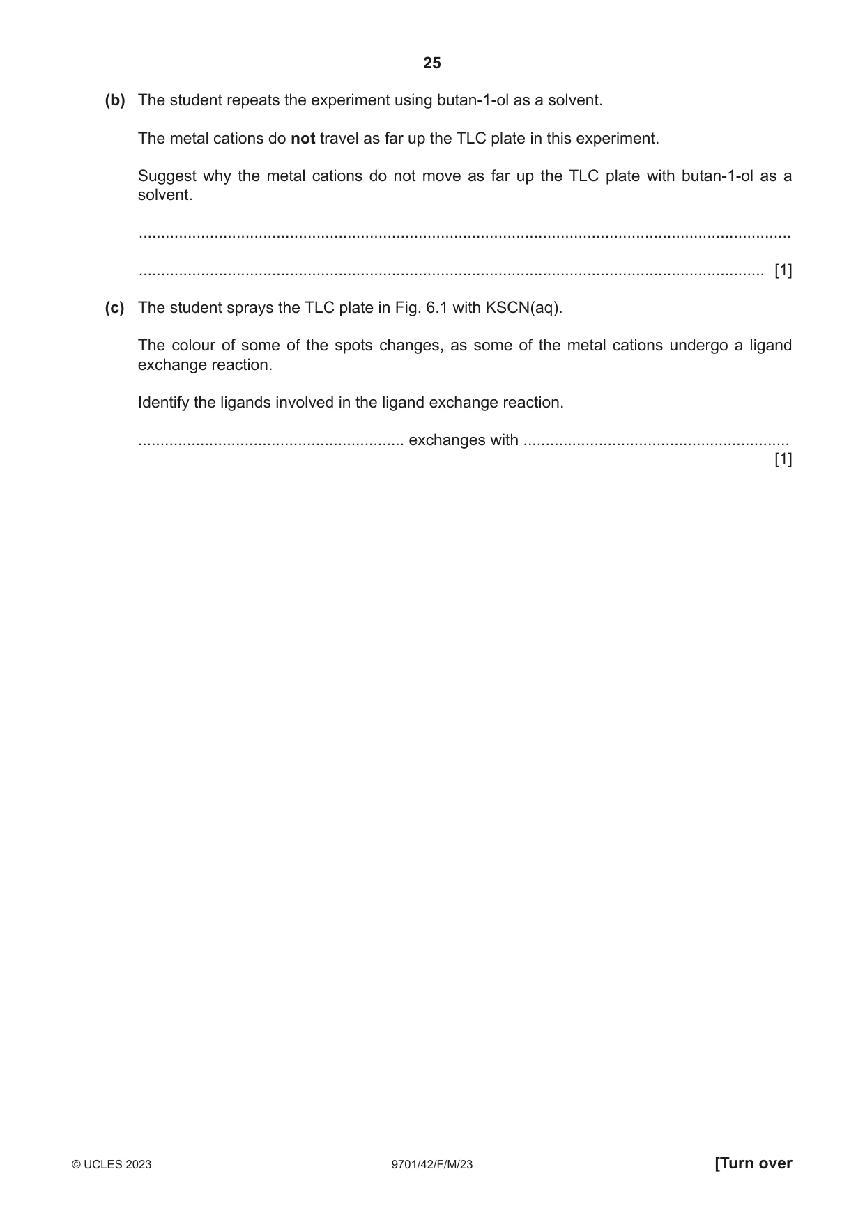 Cambridge A Level Chemistry 9701 2023 Feb/March Paper 4 · Variant 2 question paper, page 25 of 28