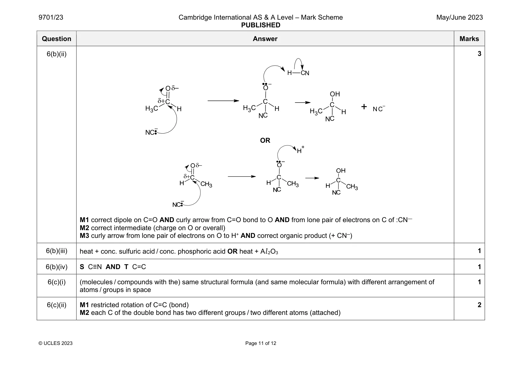 Mark scheme, page 11 of 12