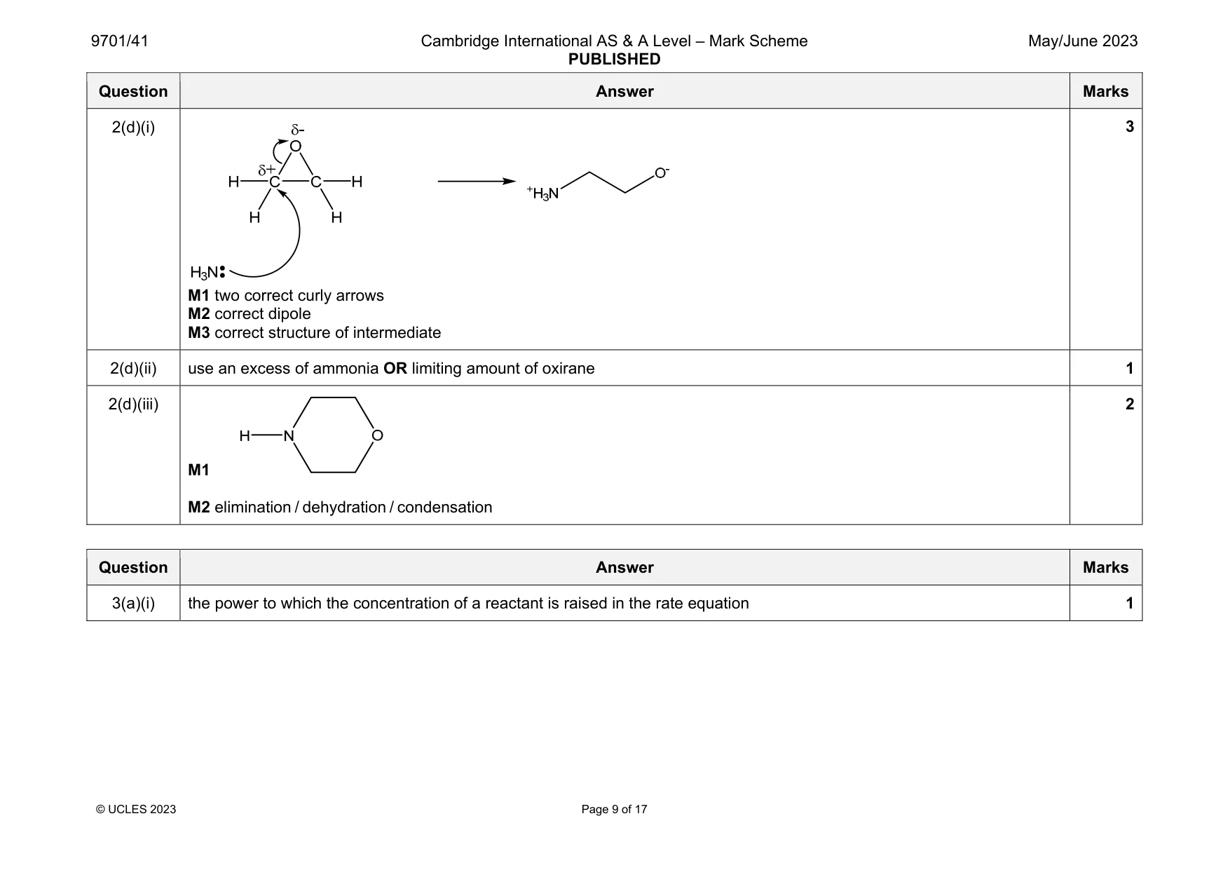 Mark scheme, page 9 of 17