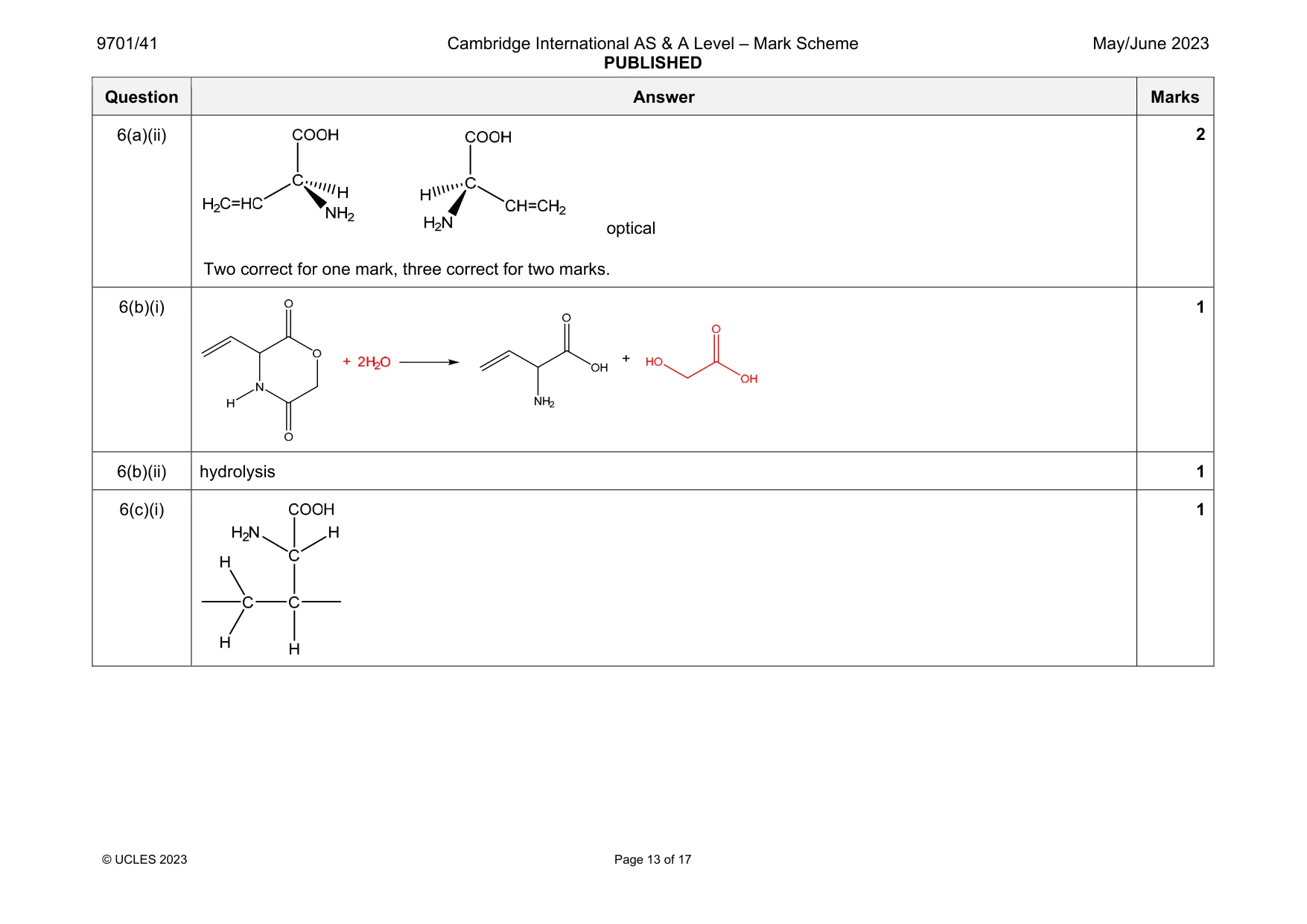 Mark scheme, page 13 of 17