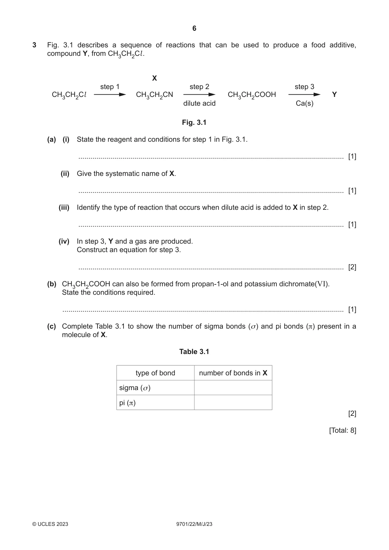 Cambridge A Level Chemistry 9701 2023 May/June Paper 2 · Variant 2 question paper, page 6 of 16