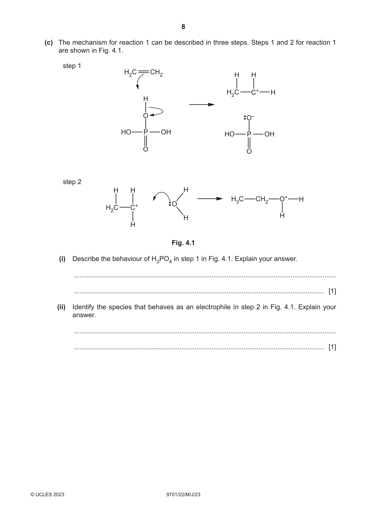 Cambridge A Level Chemistry 9701 2023 May/June Paper 2 · Variant 2 question paper, page 8 of 16