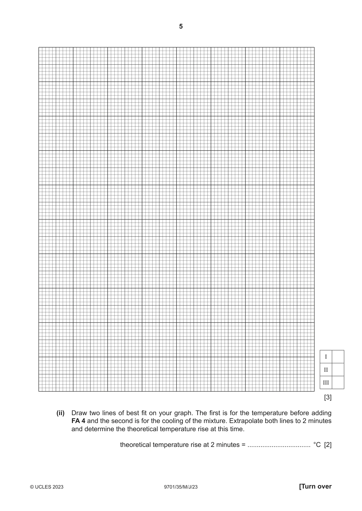 Cambridge A Level Chemistry 9701 2023 May/June Paper 3 · Variant 5 question paper, page 5 of 12