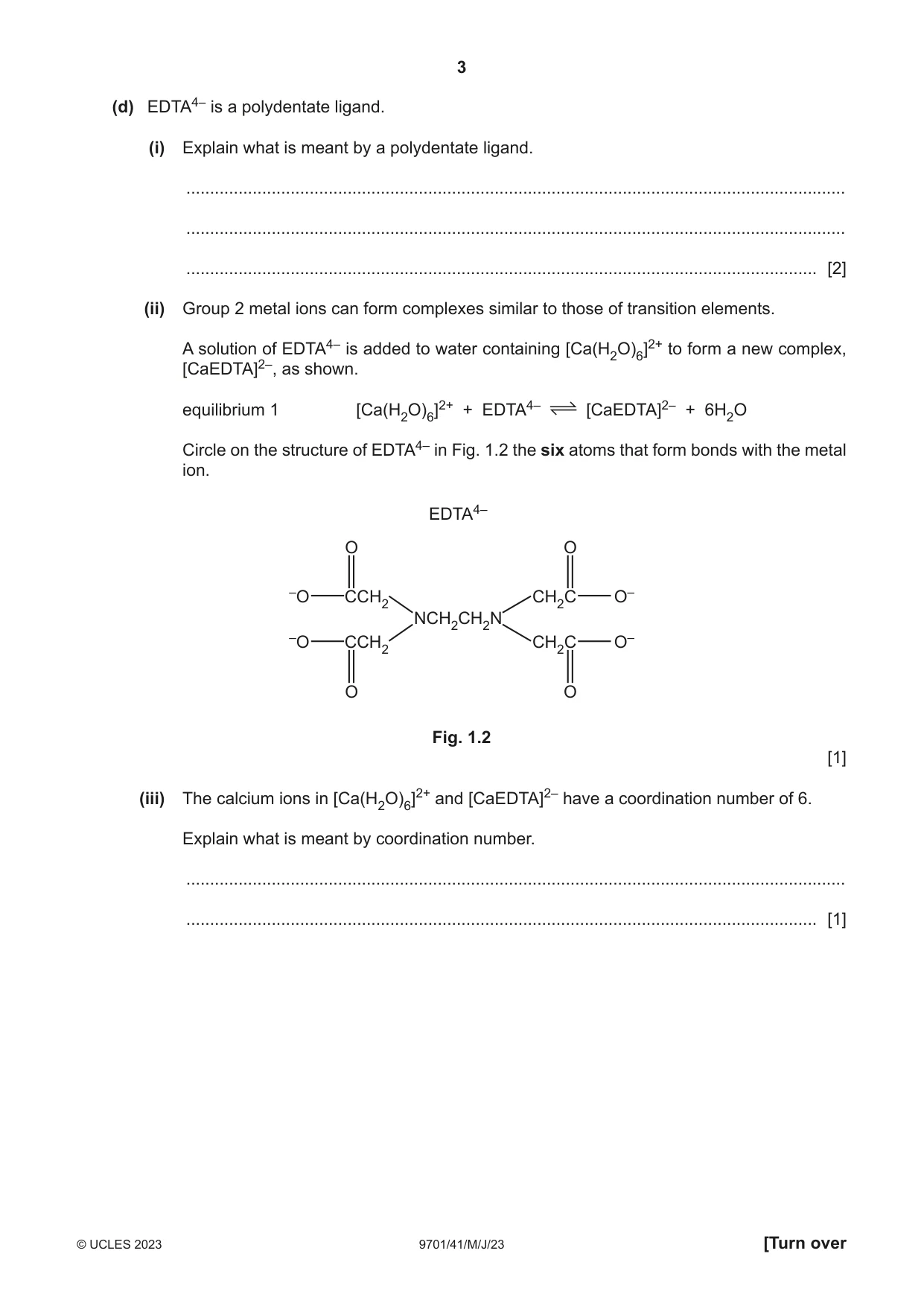 Cambridge A Level Chemistry 9701 2023 May/June Paper 4 · Variant 1 question paper, page 3 of 28