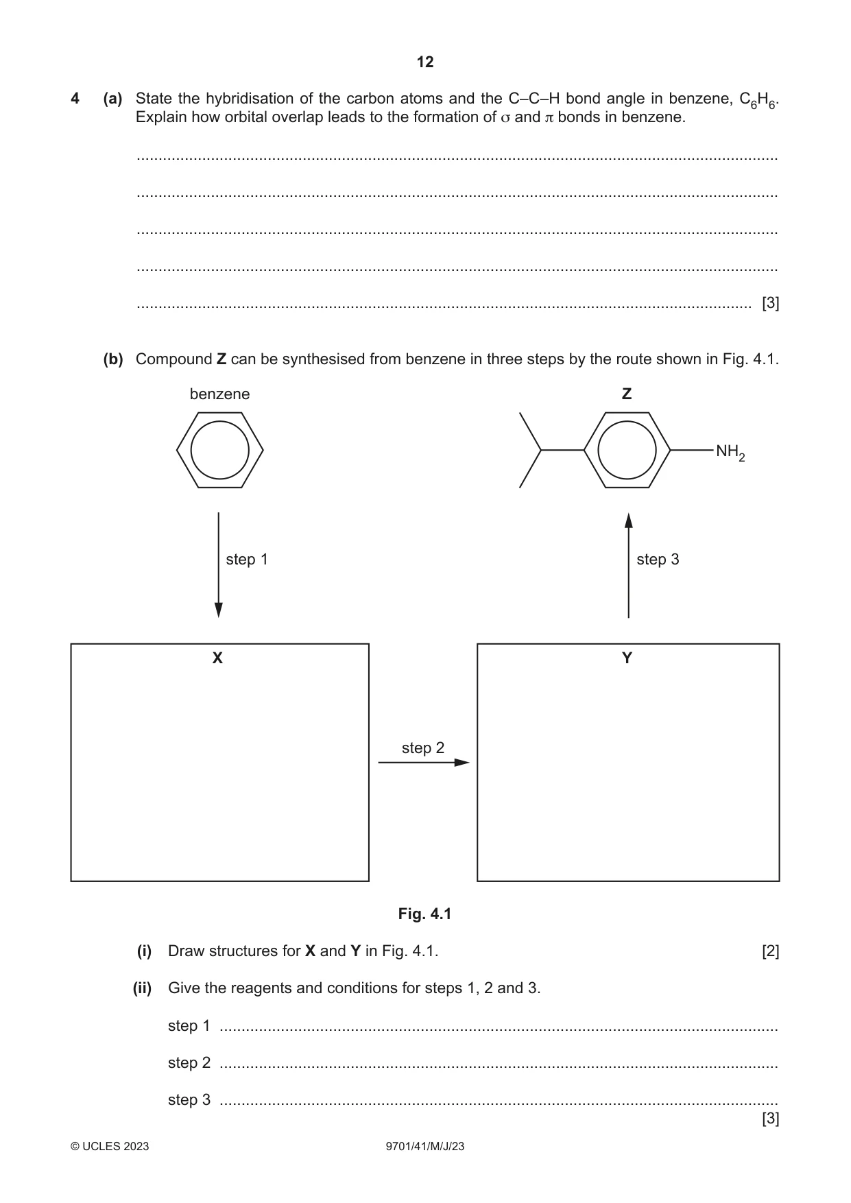 Cambridge A Level Chemistry 9701 2023 May/June Paper 4 · Variant 1 question paper, page 12 of 28