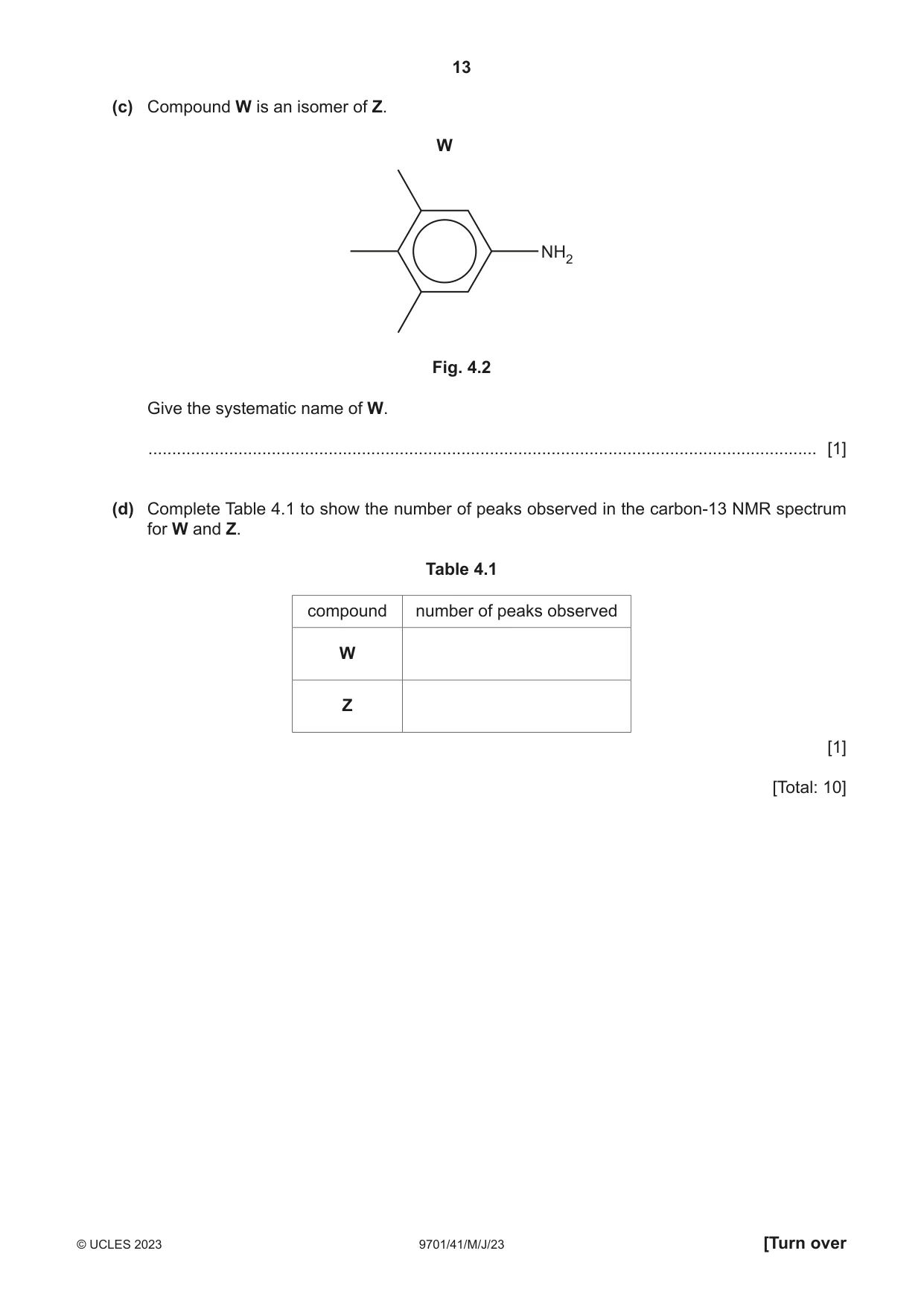 Cambridge A Level Chemistry 9701 2023 May/June Paper 4 · Variant 1 question paper, page 13 of 28