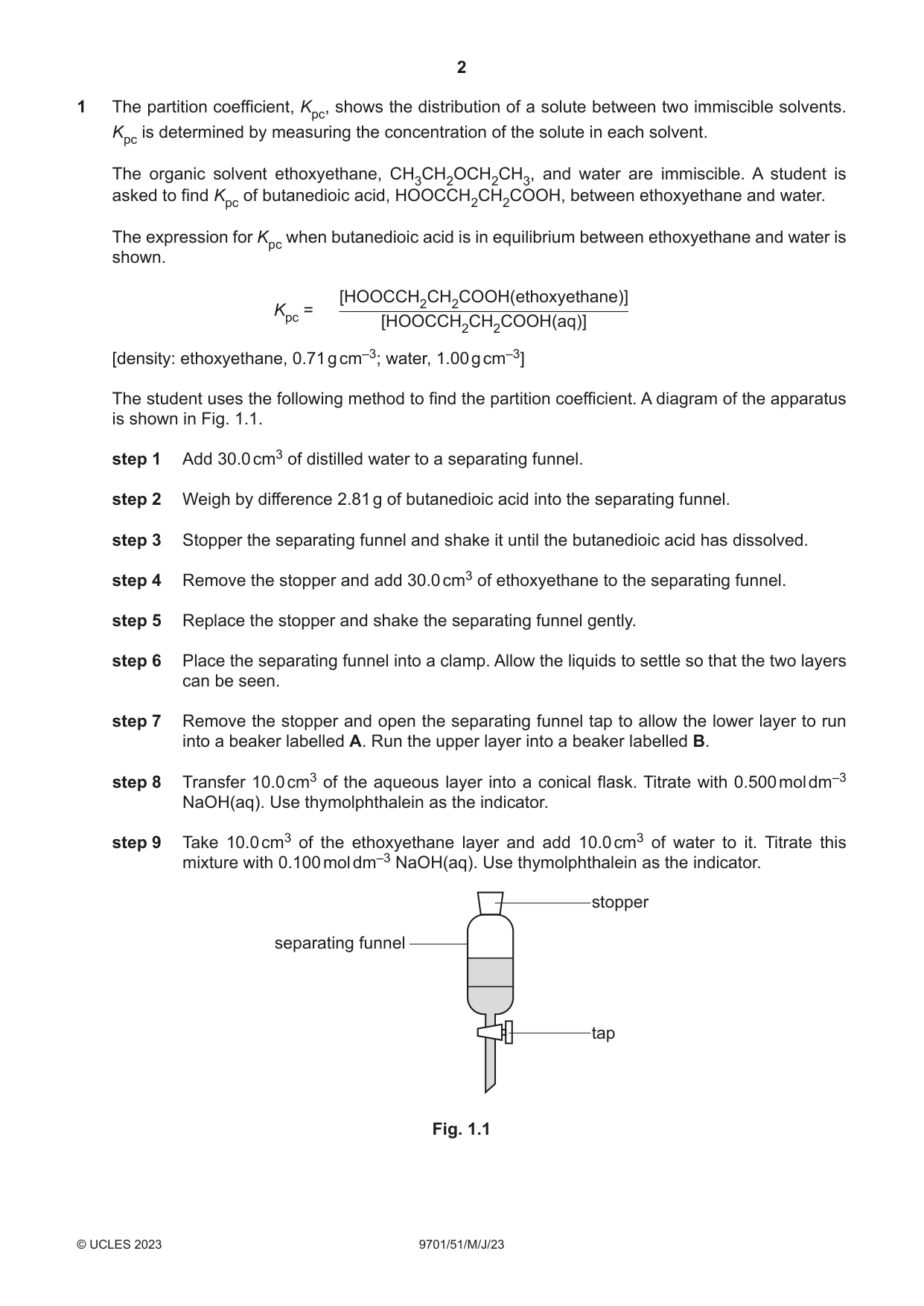 Cambridge A Level Chemistry 9701 2023 May/June Paper 5 · Variant 1 question paper, page 2 of 16