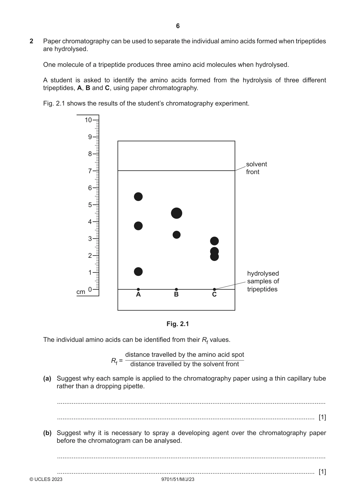 Cambridge A Level Chemistry 9701 2023 May/June Paper 5 · Variant 1 question paper, page 6 of 16