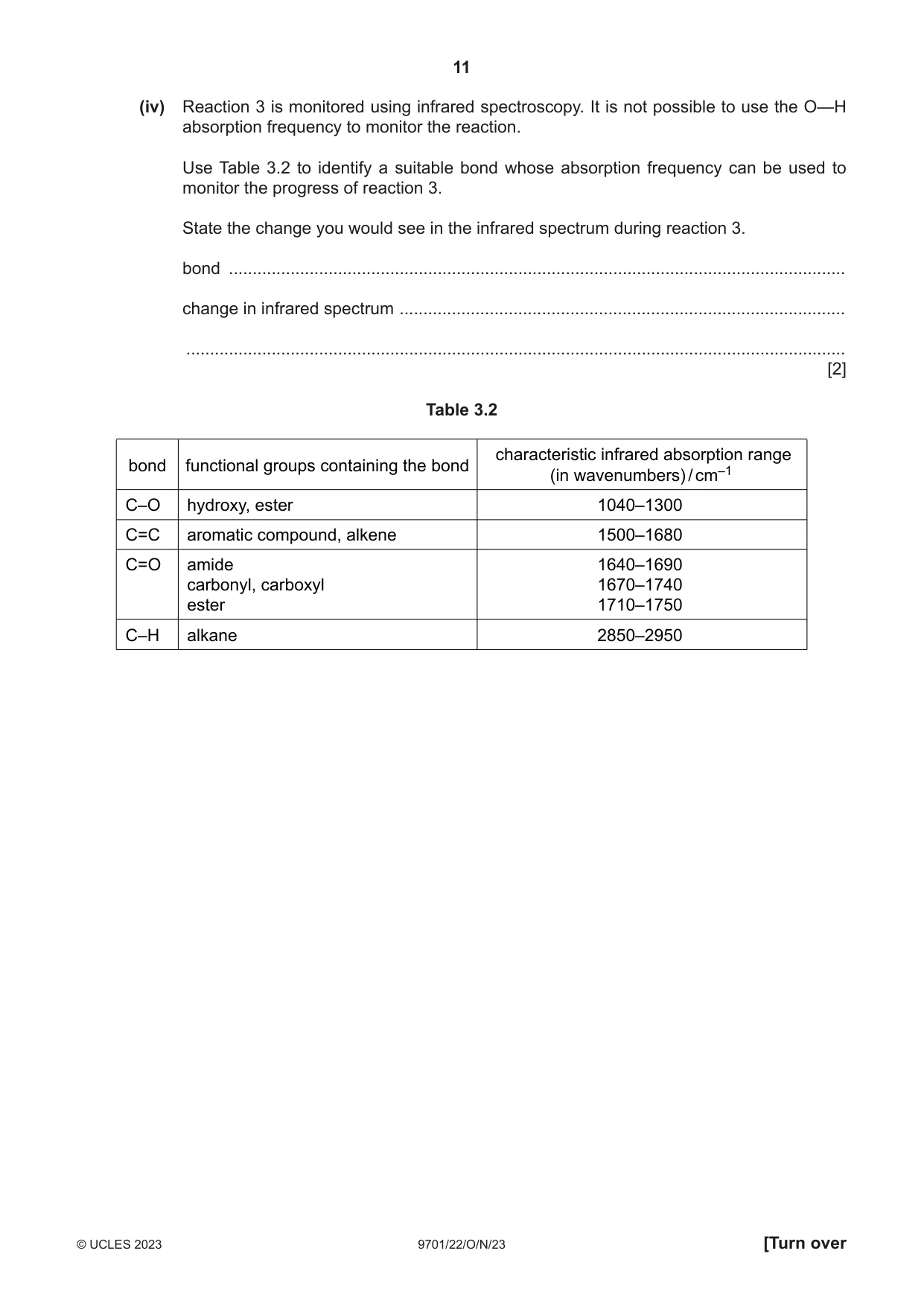 Cambridge A Level Chemistry 9701 2023 Oct/Nov Paper 2 · Variant 2 question paper, page 11 of 20
