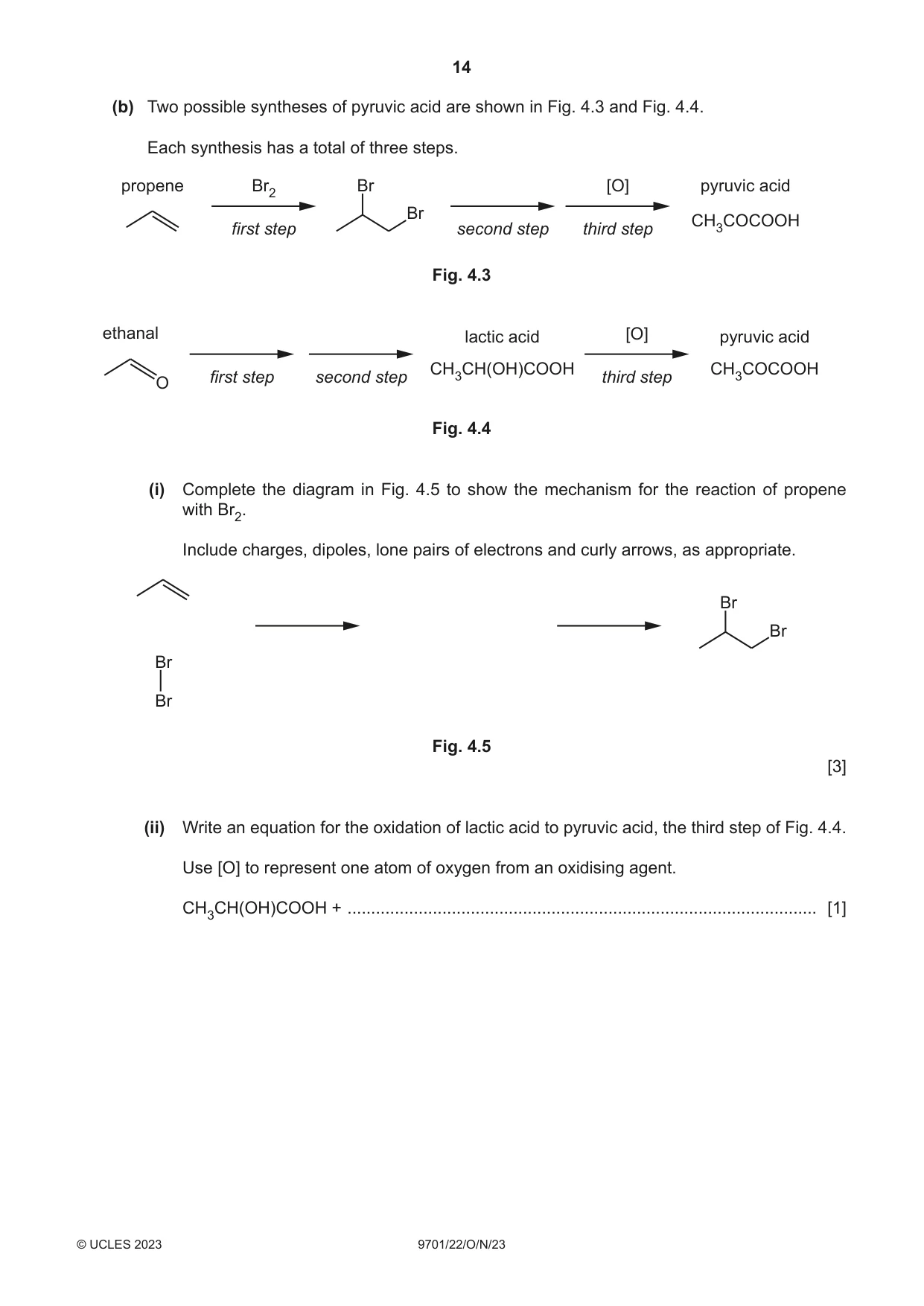 Cambridge A Level Chemistry 9701 2023 Oct/Nov Paper 2 · Variant 2 question paper, page 14 of 20
