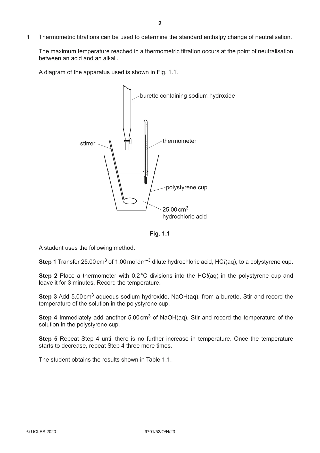 Cambridge A Level Chemistry 9701 2023 Oct/Nov Paper 5 · Variant 2 question paper, page 2 of 12