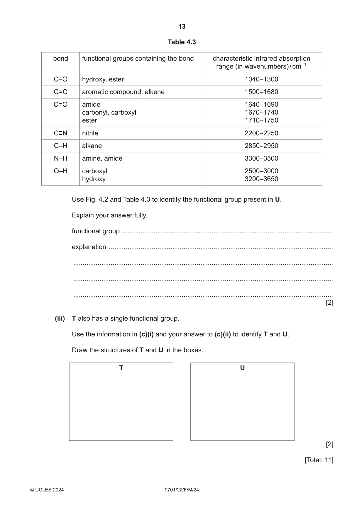 Cambridge A Level Chemistry 9701 2024 Feb/March Paper 2 · Variant 2 question paper, page 13 of 16