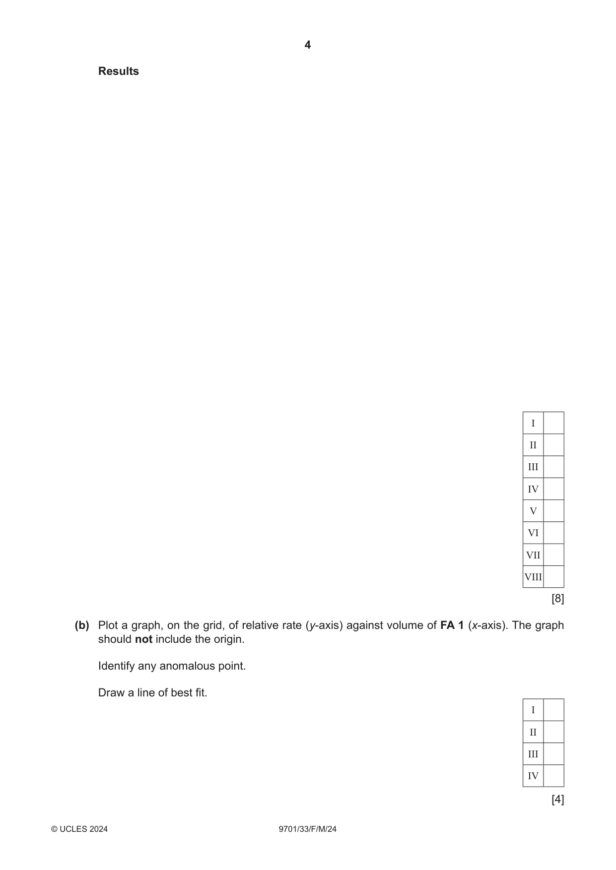Cambridge A Level Chemistry 9701 2024 Feb/March Paper 3 · Variant 3 question paper, page 4 of 16