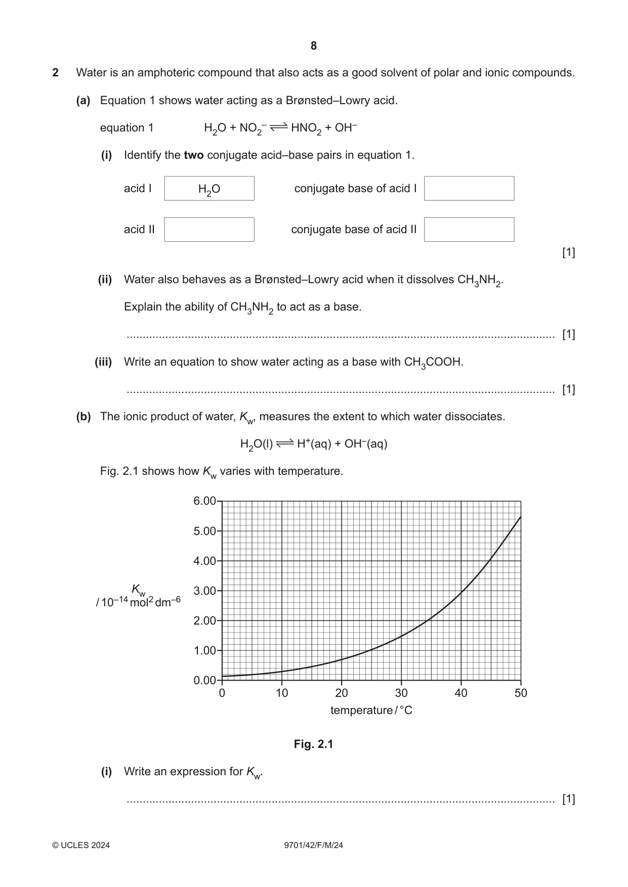 Cambridge A Level Chemistry 9701 2024 Feb/March Paper 4 · Variant 2 question paper, page 8 of 28