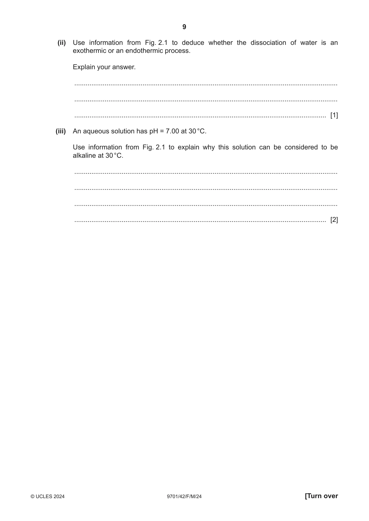 Cambridge A Level Chemistry 9701 2024 Feb/March Paper 4 · Variant 2 question paper, page 9 of 28