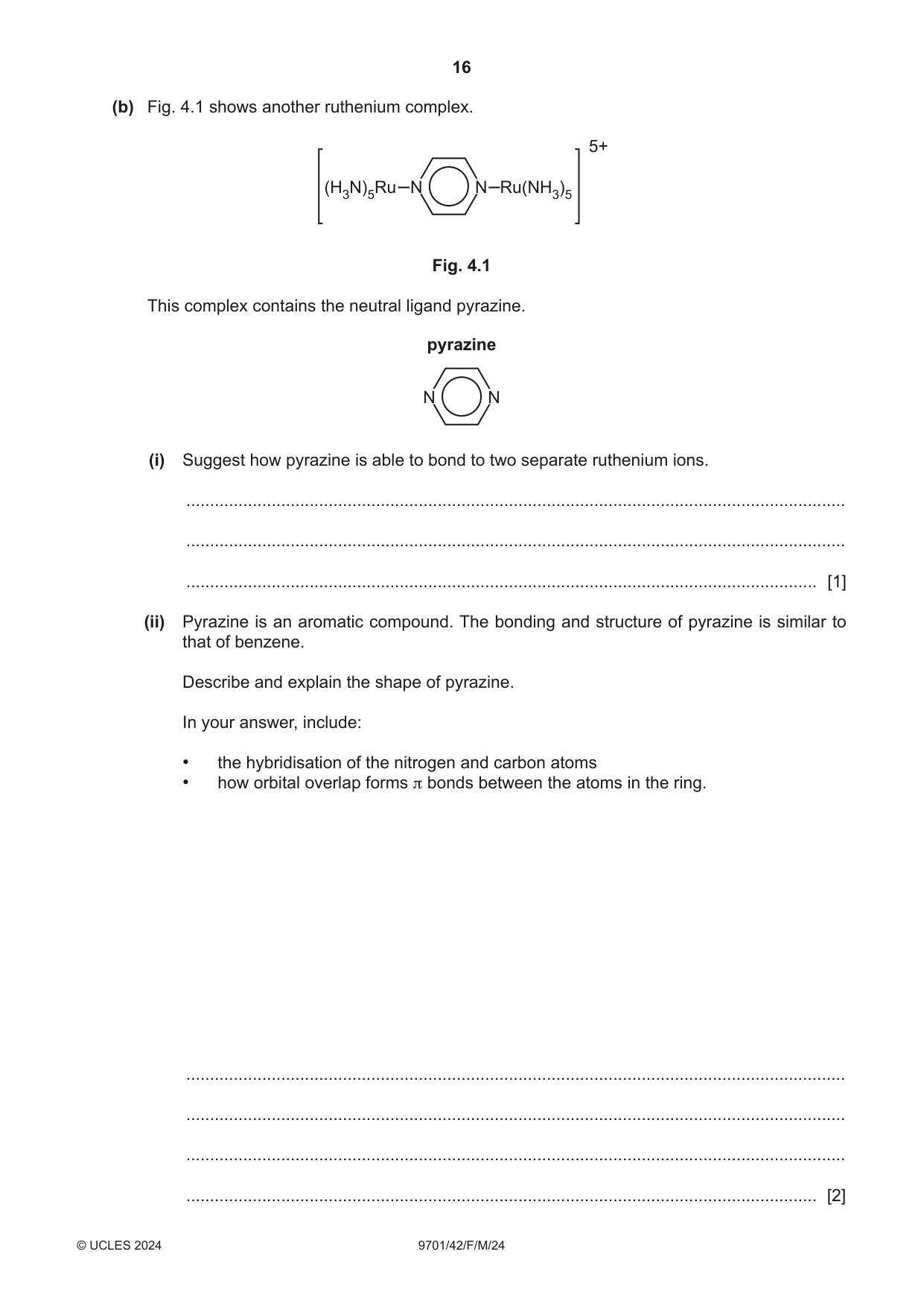 Cambridge A Level Chemistry 9701 2024 Feb/March Paper 4 · Variant 2 question paper, page 16 of 28