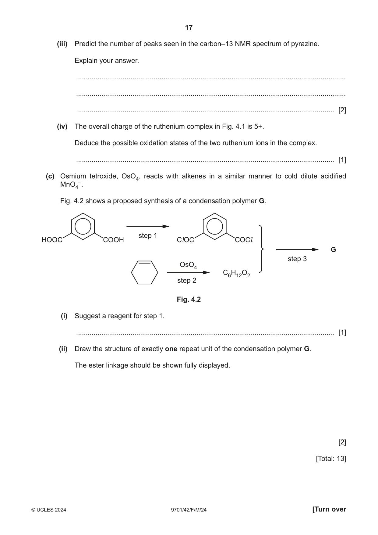 Cambridge A Level Chemistry 9701 2024 Feb/March Paper 4 · Variant 2 question paper, page 17 of 28