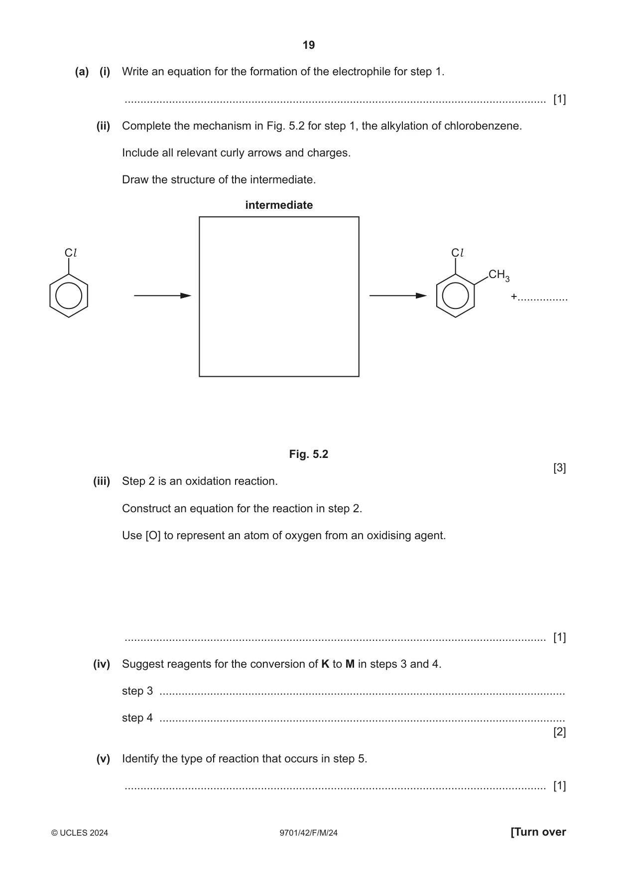 Cambridge A Level Chemistry 9701 2024 Feb/March Paper 4 · Variant 2 question paper, page 19 of 28
