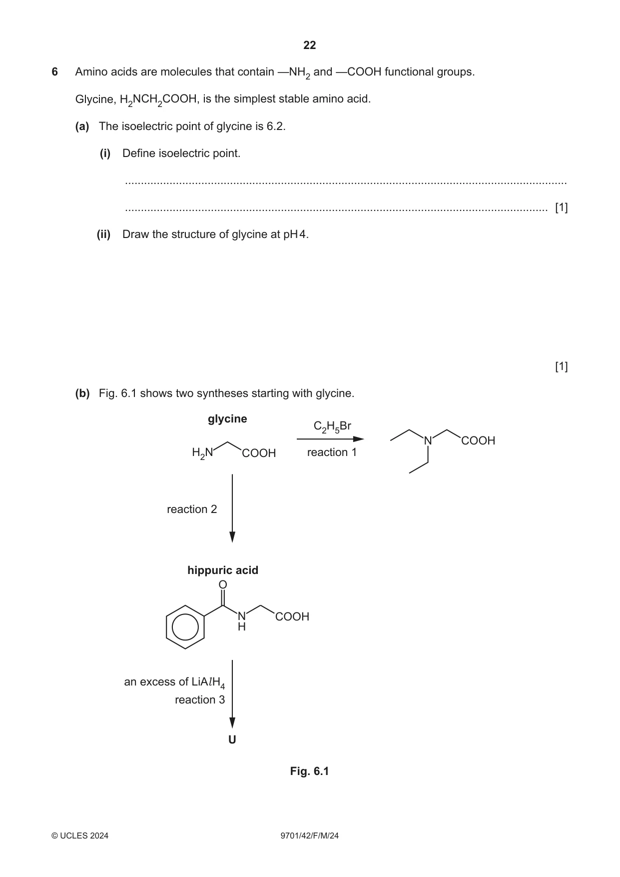 Cambridge A Level Chemistry 9701 2024 Feb/March Paper 4 · Variant 2 question paper, page 22 of 28