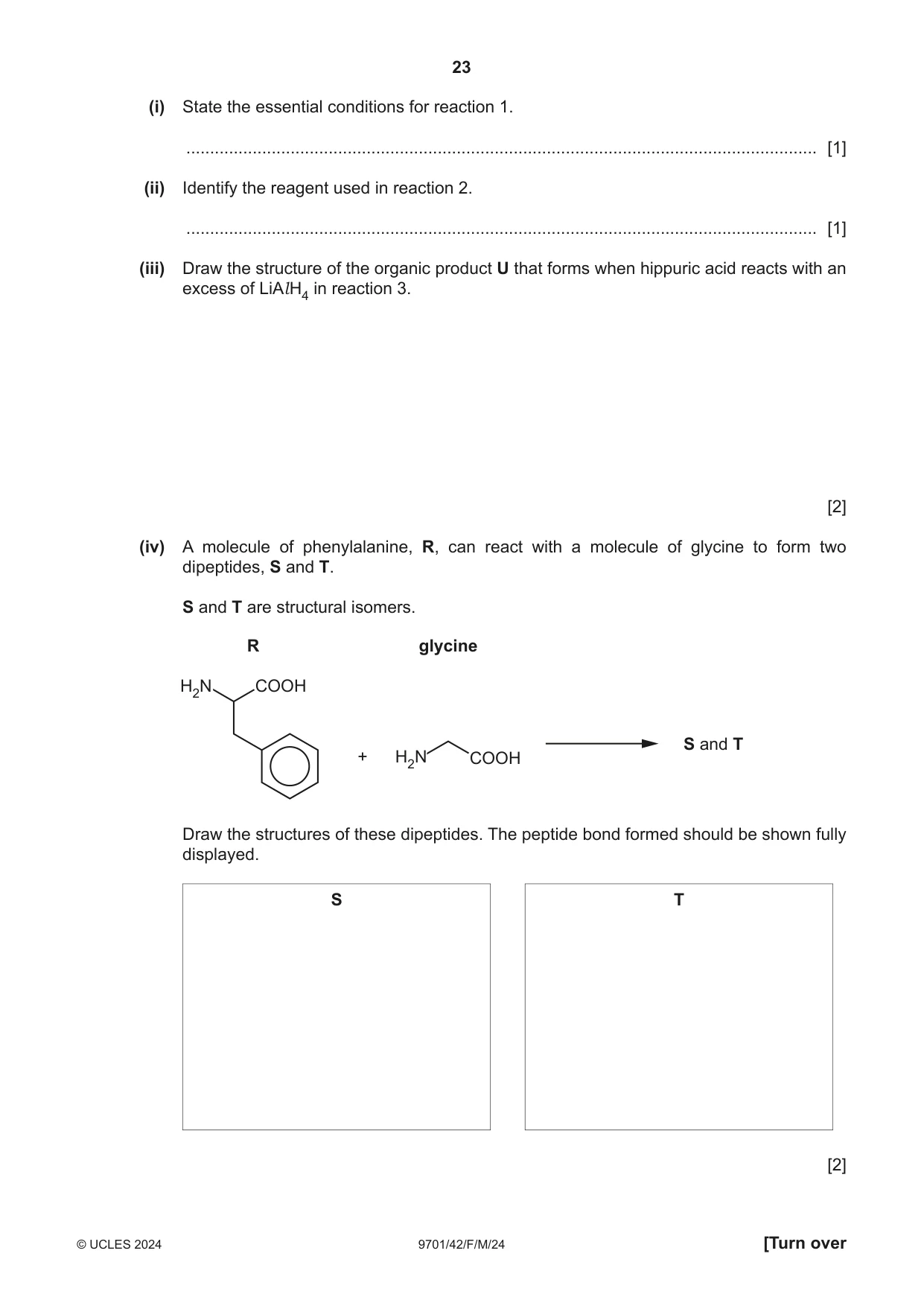 Cambridge A Level Chemistry 9701 2024 Feb/March Paper 4 · Variant 2 question paper, page 23 of 28