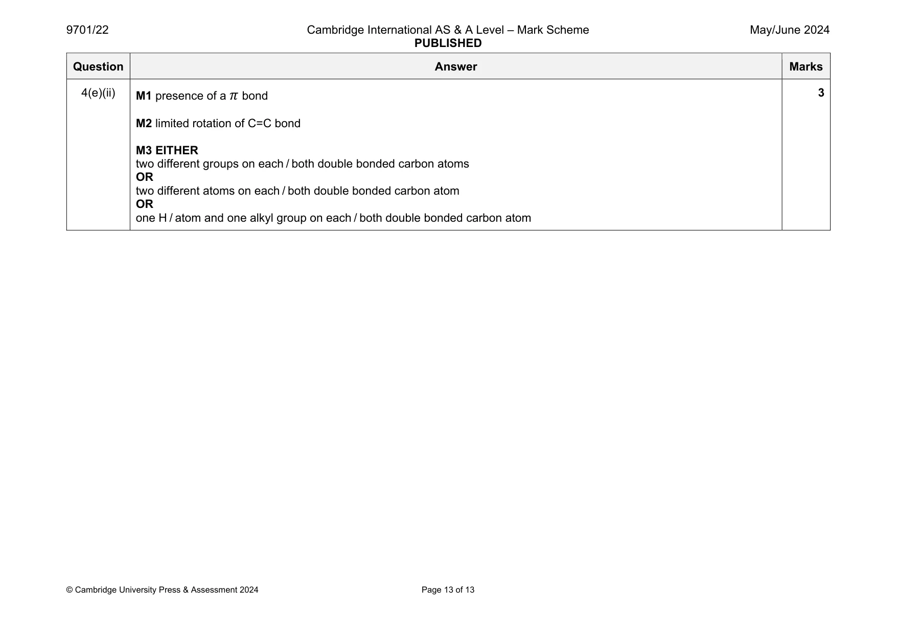 Mark scheme, page 13 of 13
