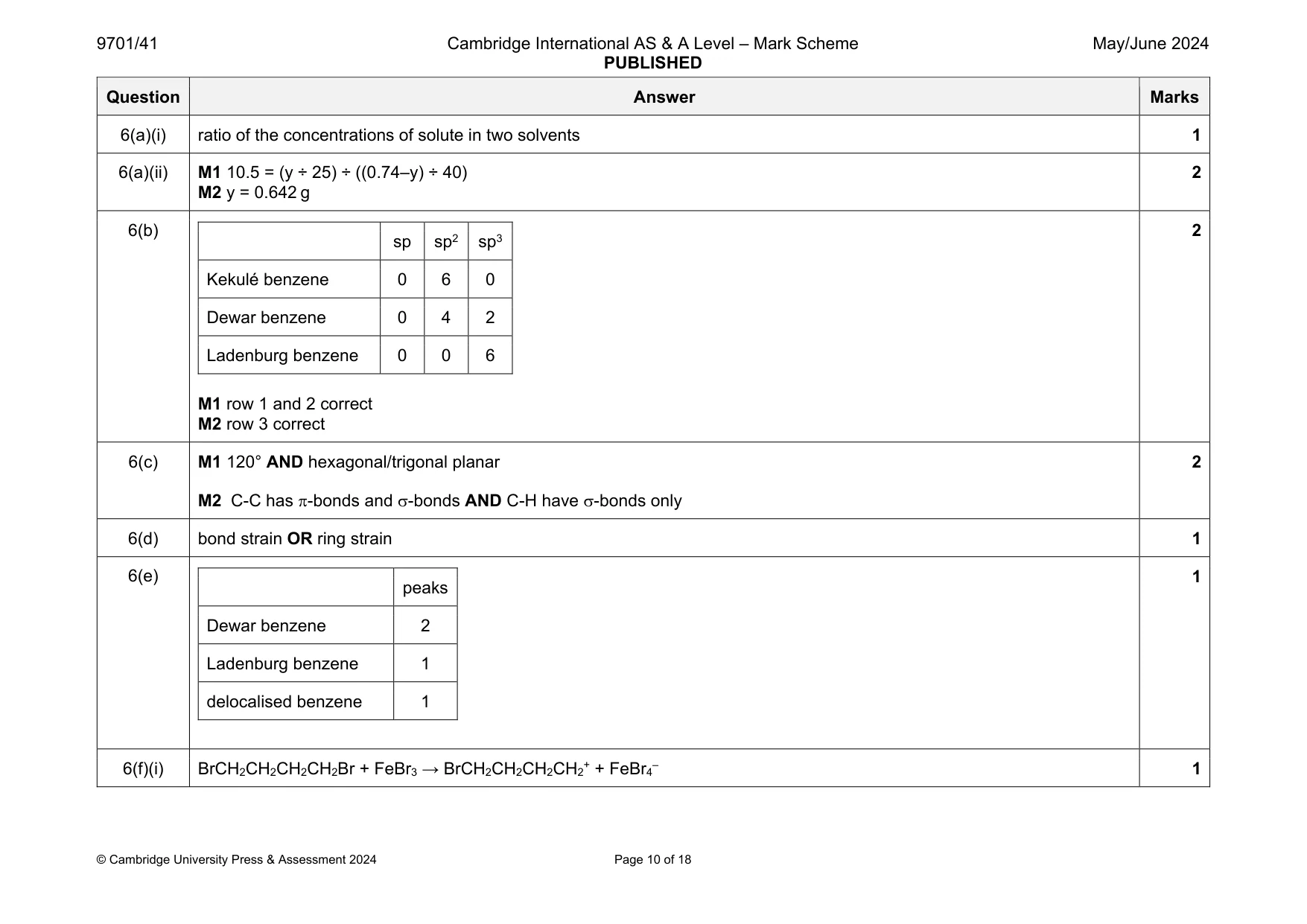 Mark scheme, page 10 of 18