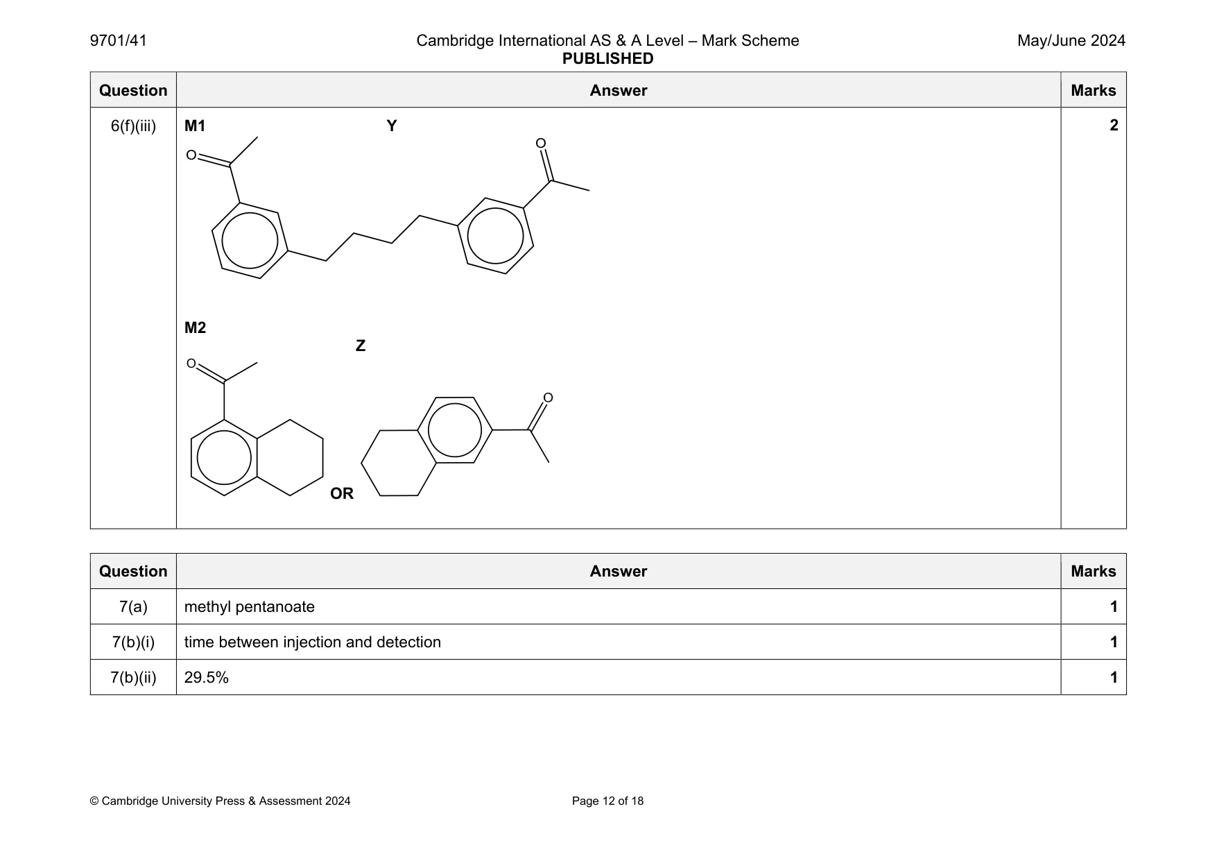 Mark scheme, page 12 of 18