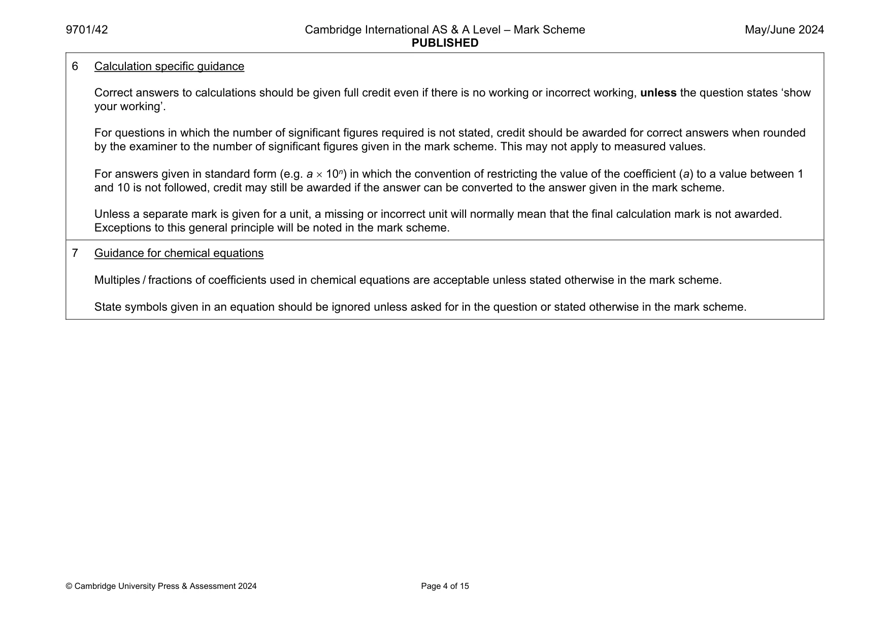 Mark scheme, page 4 of 15