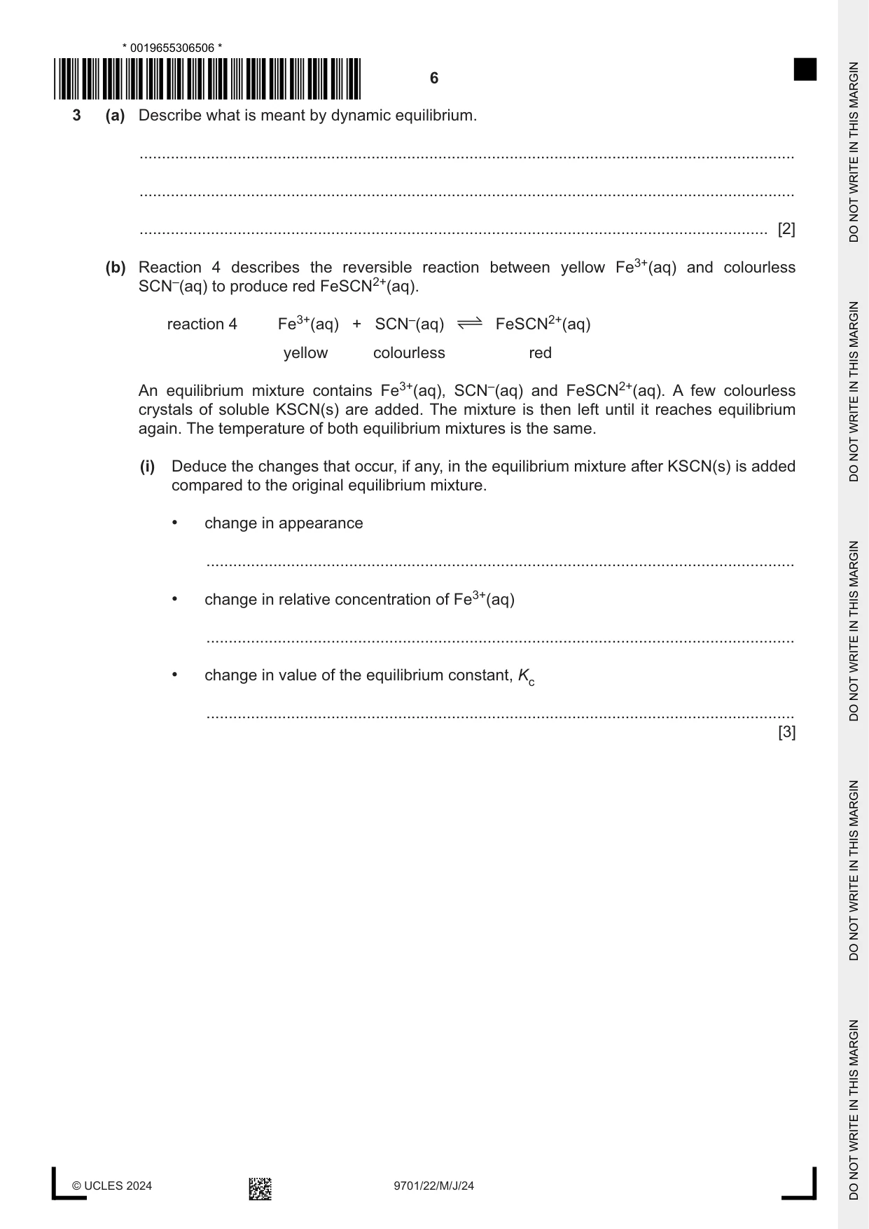 Cambridge A Level Chemistry 9701 2024 May/June Paper 2 · Variant 2 question paper, page 6 of 16