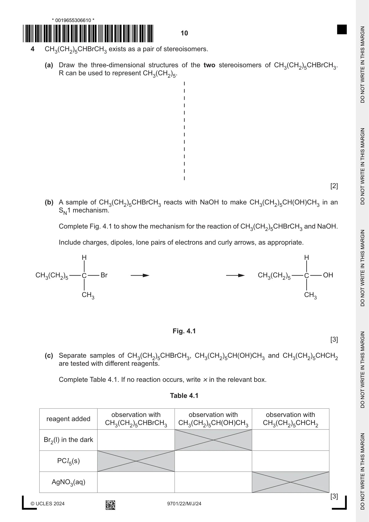 Cambridge A Level Chemistry 9701 2024 May/June Paper 2 · Variant 2 question paper, page 10 of 16