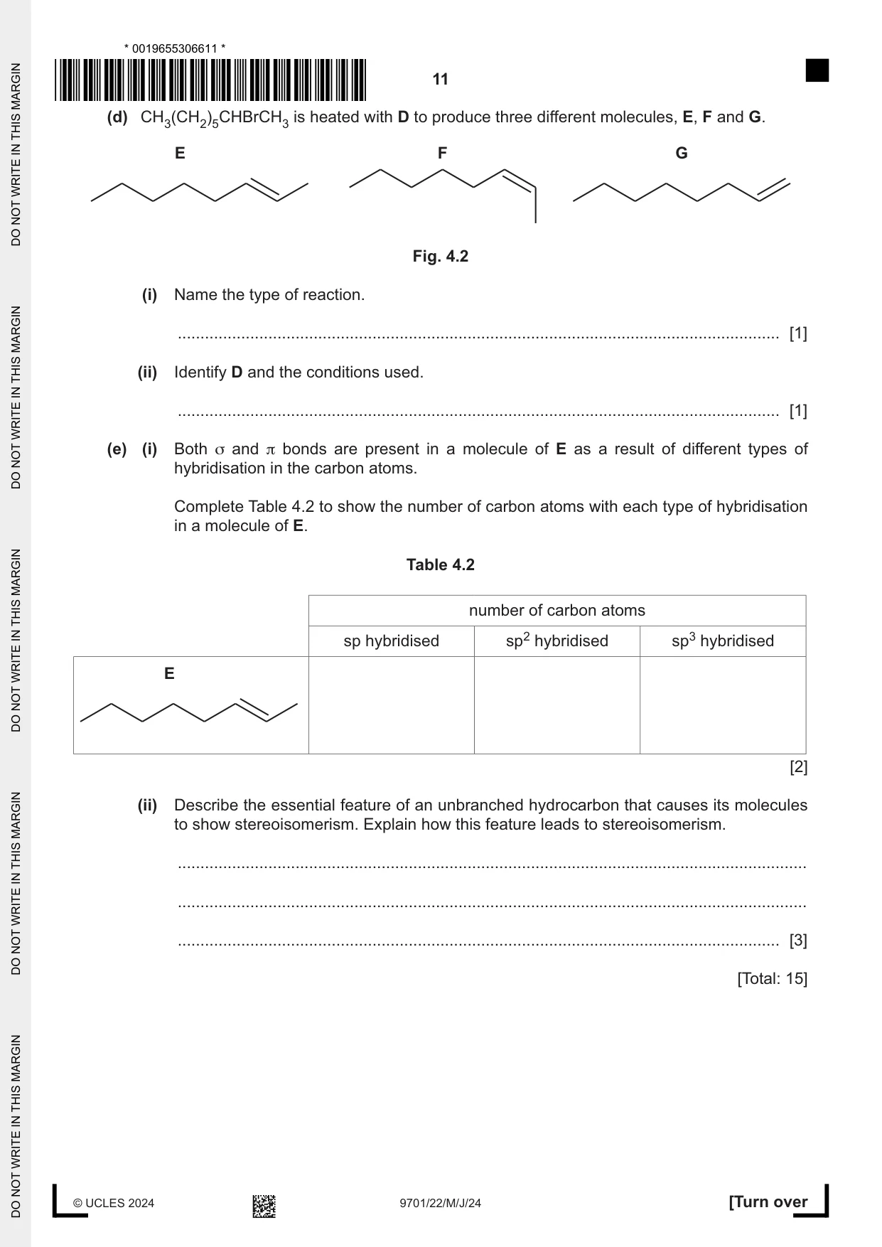 Cambridge A Level Chemistry 9701 2024 May/June Paper 2 · Variant 2 question paper, page 11 of 16