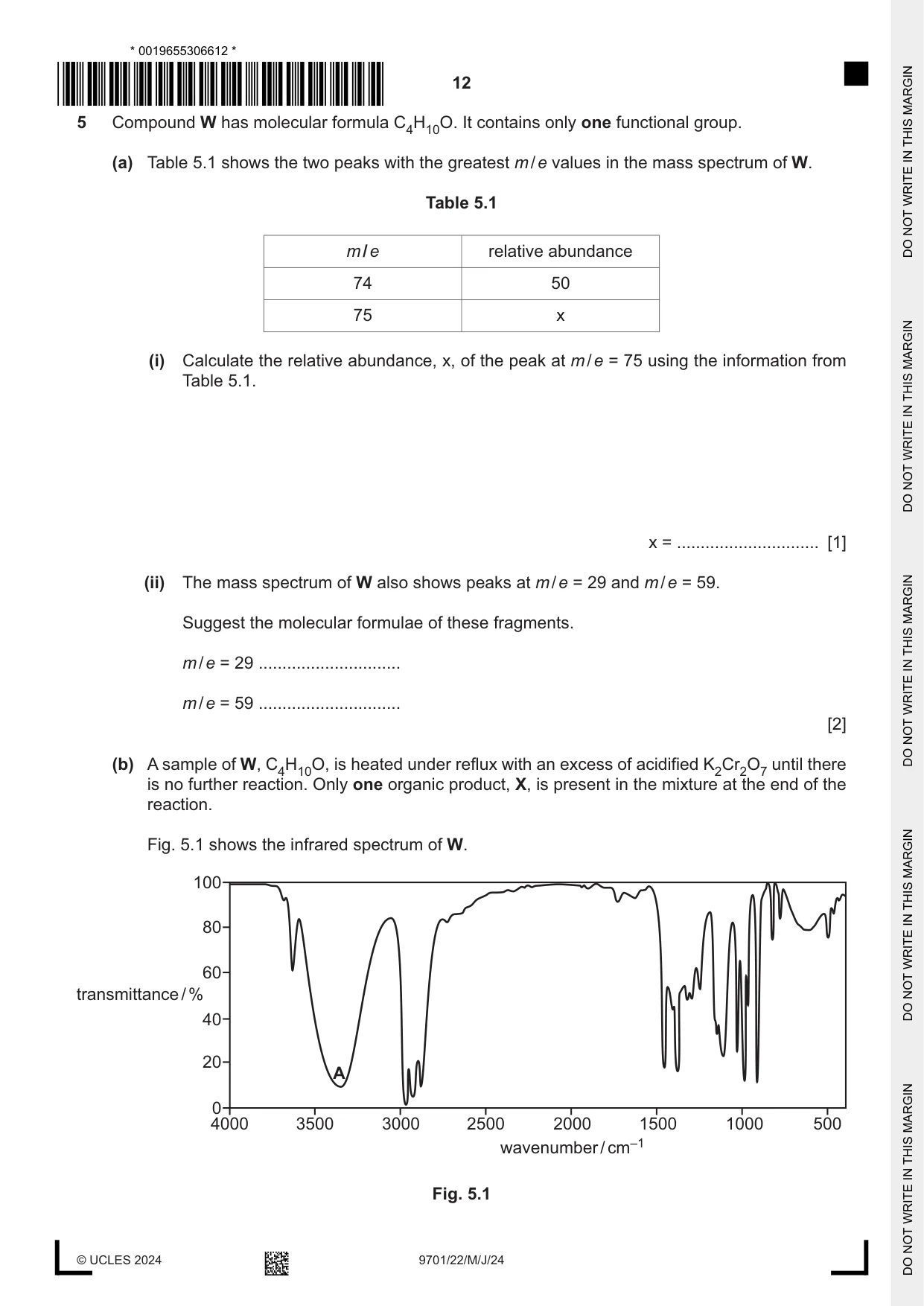 Cambridge A Level Chemistry 9701 2024 May/June Paper 2 · Variant 2 question paper, page 12 of 16
