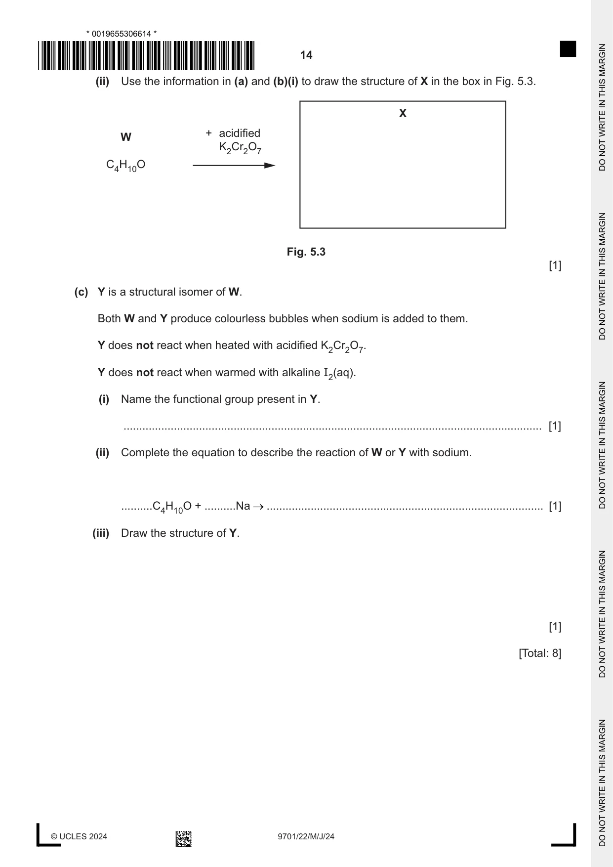 Cambridge A Level Chemistry 9701 2024 May/June Paper 2 · Variant 2 question paper, page 14 of 16