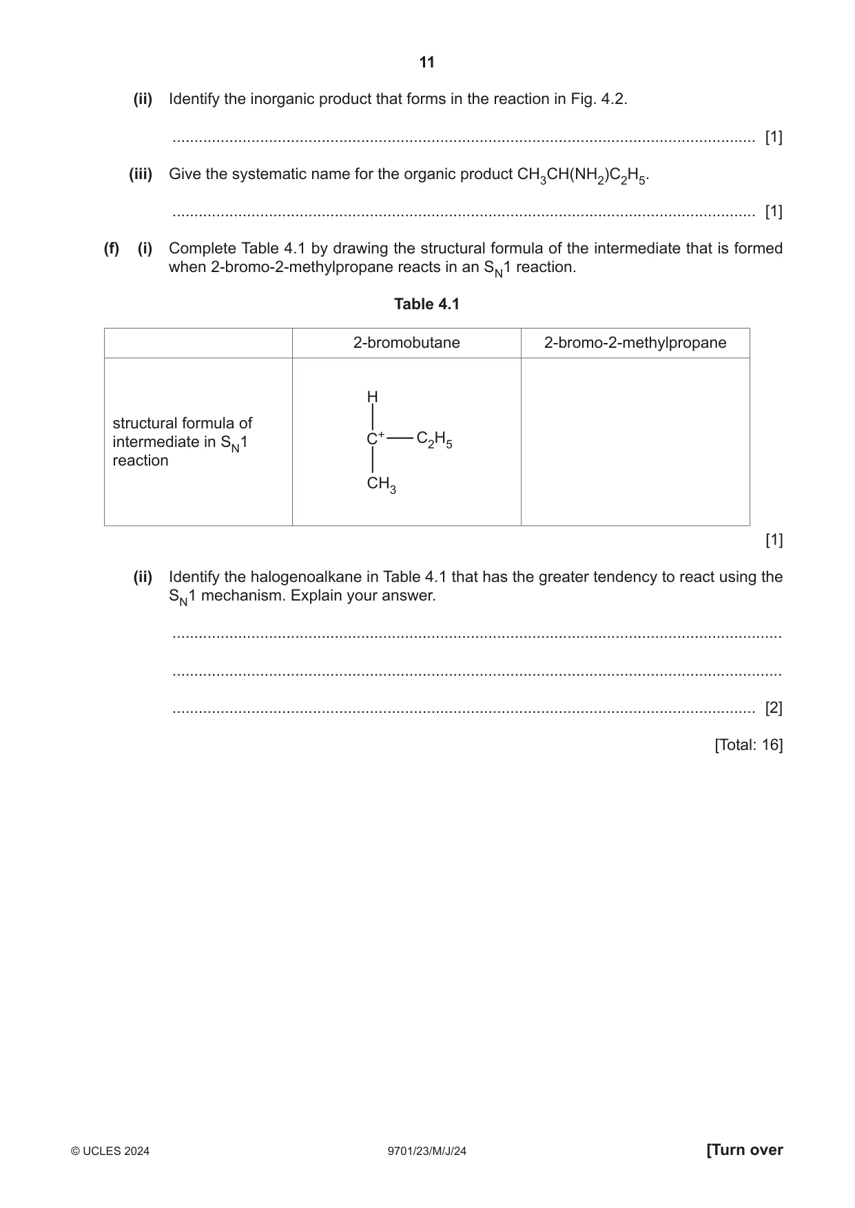 Cambridge A Level Chemistry 9701 2024 May/June Paper 2 · Variant 3 question paper, page 11 of 16