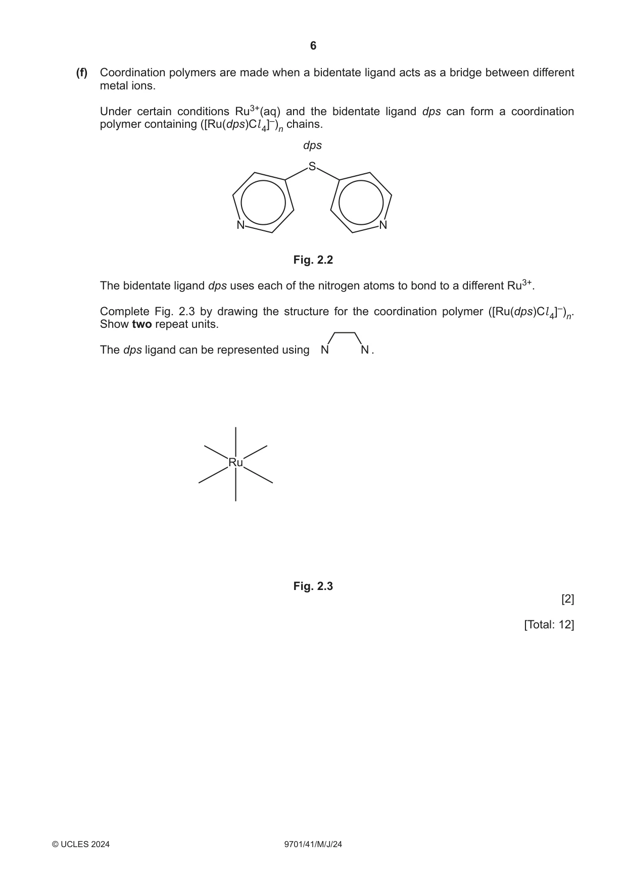 Cambridge A Level Chemistry 9701 2024 May/June Paper 4 · Variant 1 question paper, page 6 of 28