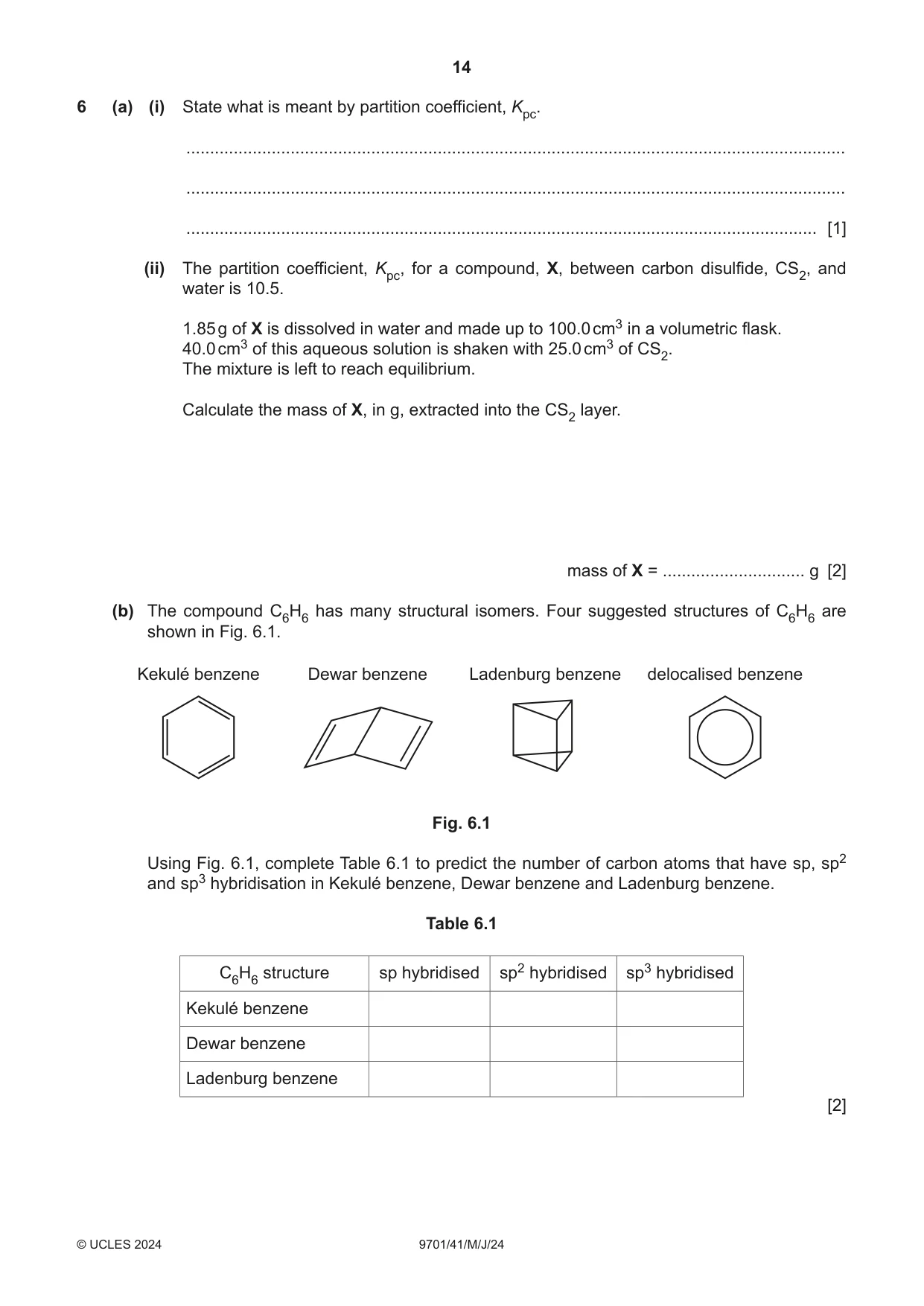 Cambridge A Level Chemistry 9701 2024 May/June Paper 4 · Variant 1 question paper, page 14 of 28
