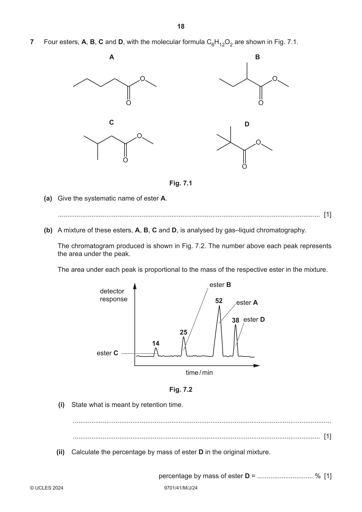 Cambridge A Level Chemistry 9701 2024 May/June Paper 4 · Variant 1 question paper, page 18 of 28