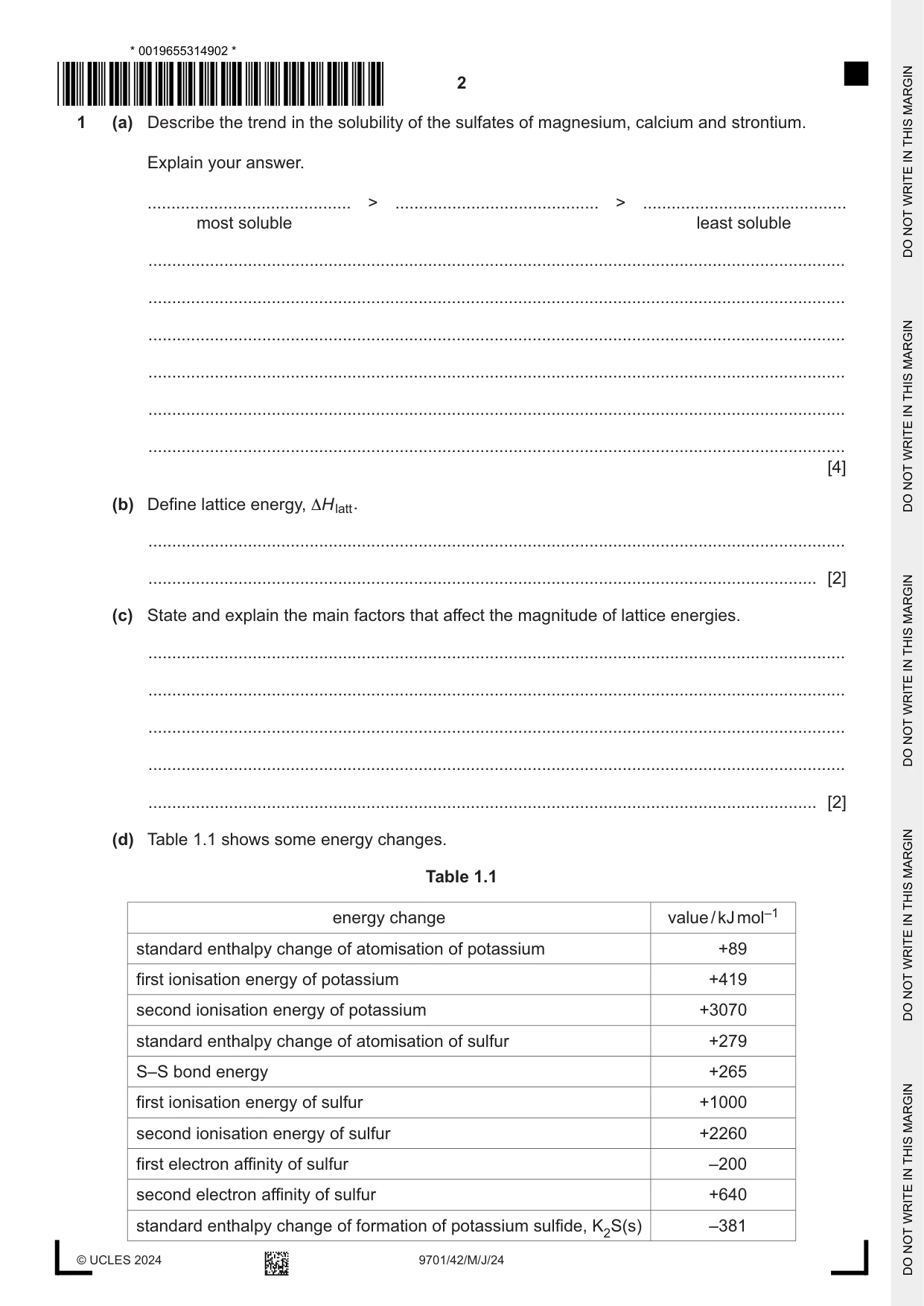 Cambridge A Level Chemistry 9701 2024 May/June Paper 4 · Variant 2 question paper, page 2 of 24