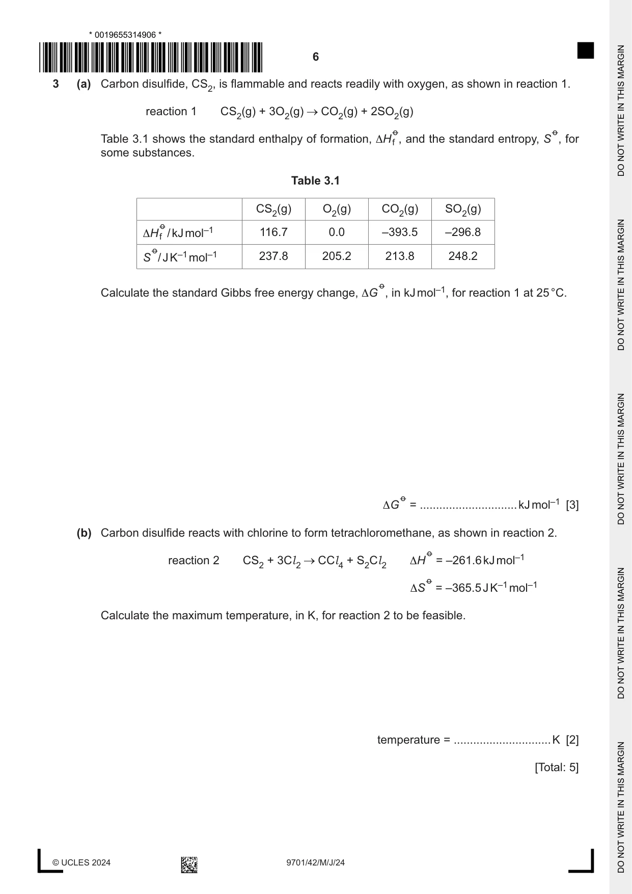 Cambridge A Level Chemistry 9701 2024 May/June Paper 4 · Variant 2 question paper, page 6 of 24