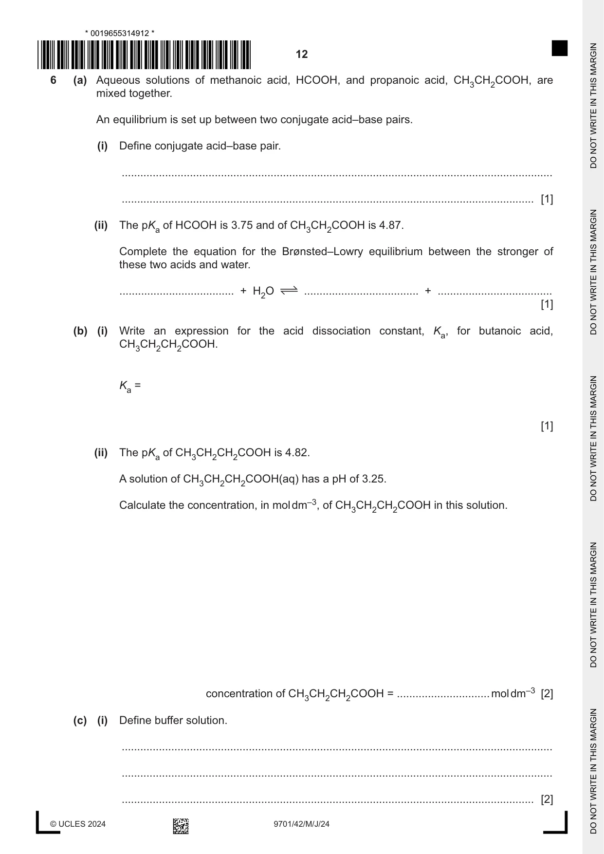 Cambridge A Level Chemistry 9701 2024 May/June Paper 4 · Variant 2 question paper, page 12 of 24