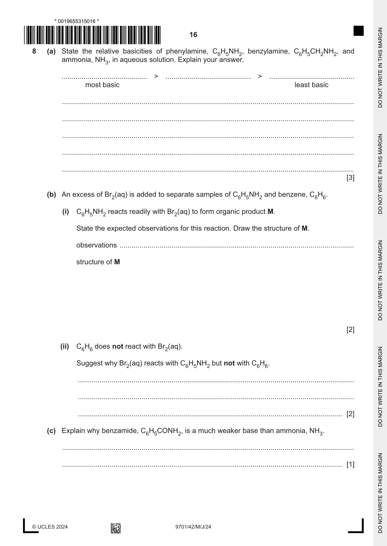 Cambridge A Level Chemistry 9701 2024 May/June Paper 4 · Variant 2 question paper, page 16 of 24