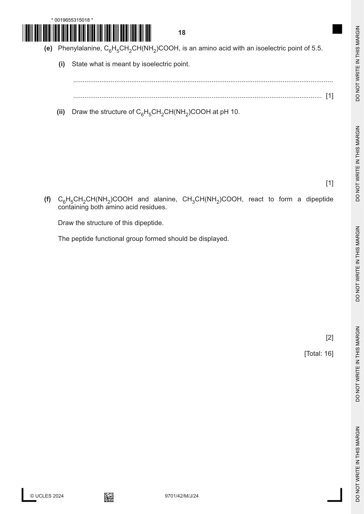 Cambridge A Level Chemistry 9701 2024 May/June Paper 4 · Variant 2 question paper, page 18 of 24