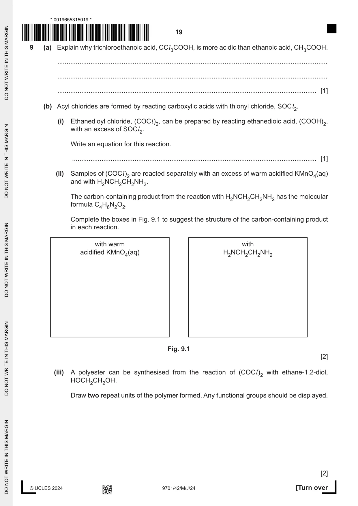 Cambridge A Level Chemistry 9701 2024 May/June Paper 4 · Variant 2 question paper, page 19 of 24