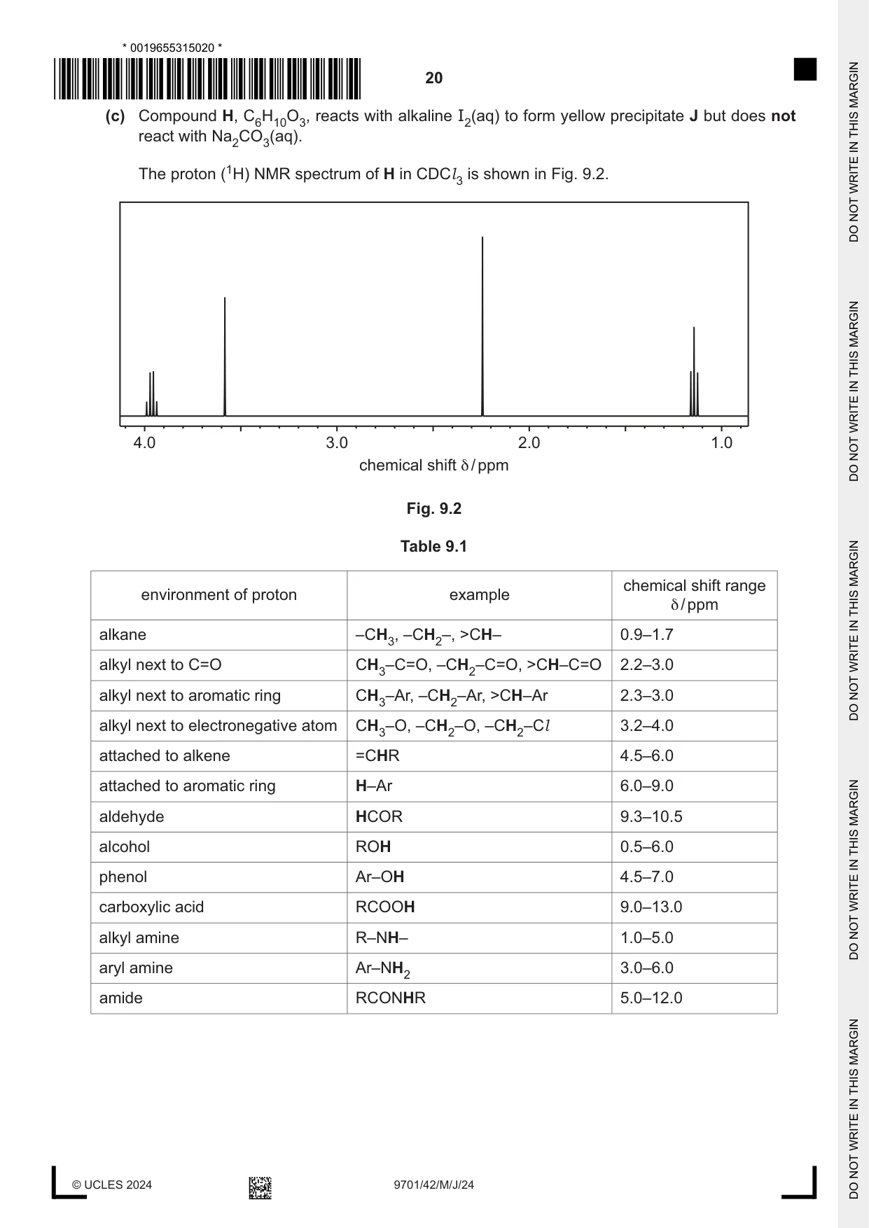 Cambridge A Level Chemistry 9701 2024 May/June Paper 4 · Variant 2 question paper, page 20 of 24