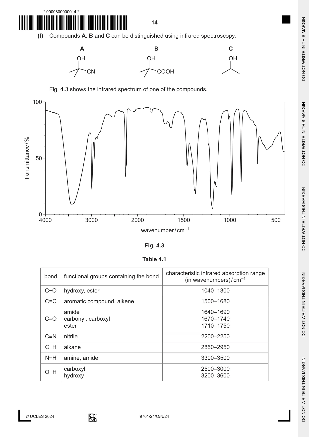 Cambridge A Level Chemistry 9701 2024 Oct/Nov Paper 2 · Variant 1 question paper, page 14 of 20
