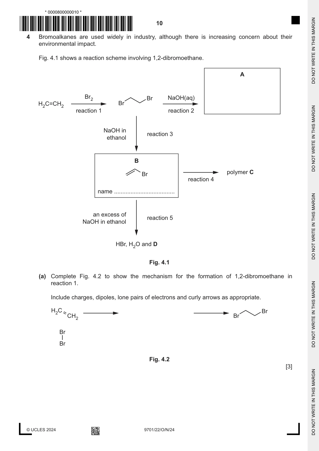 Cambridge A Level Chemistry 9701 2024 Oct/Nov Paper 2 · Variant 2 question paper, page 10 of 16