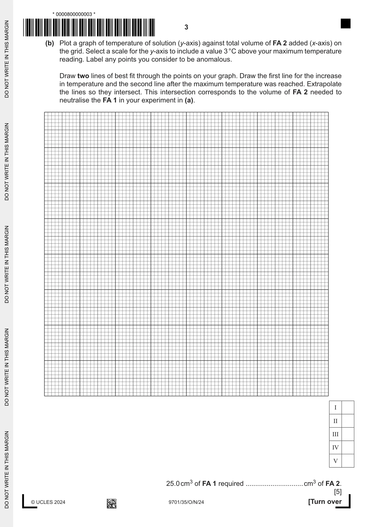 Cambridge A Level Chemistry 9701 2024 Oct/Nov Paper 3 · Variant 5 question paper, page 3 of 16