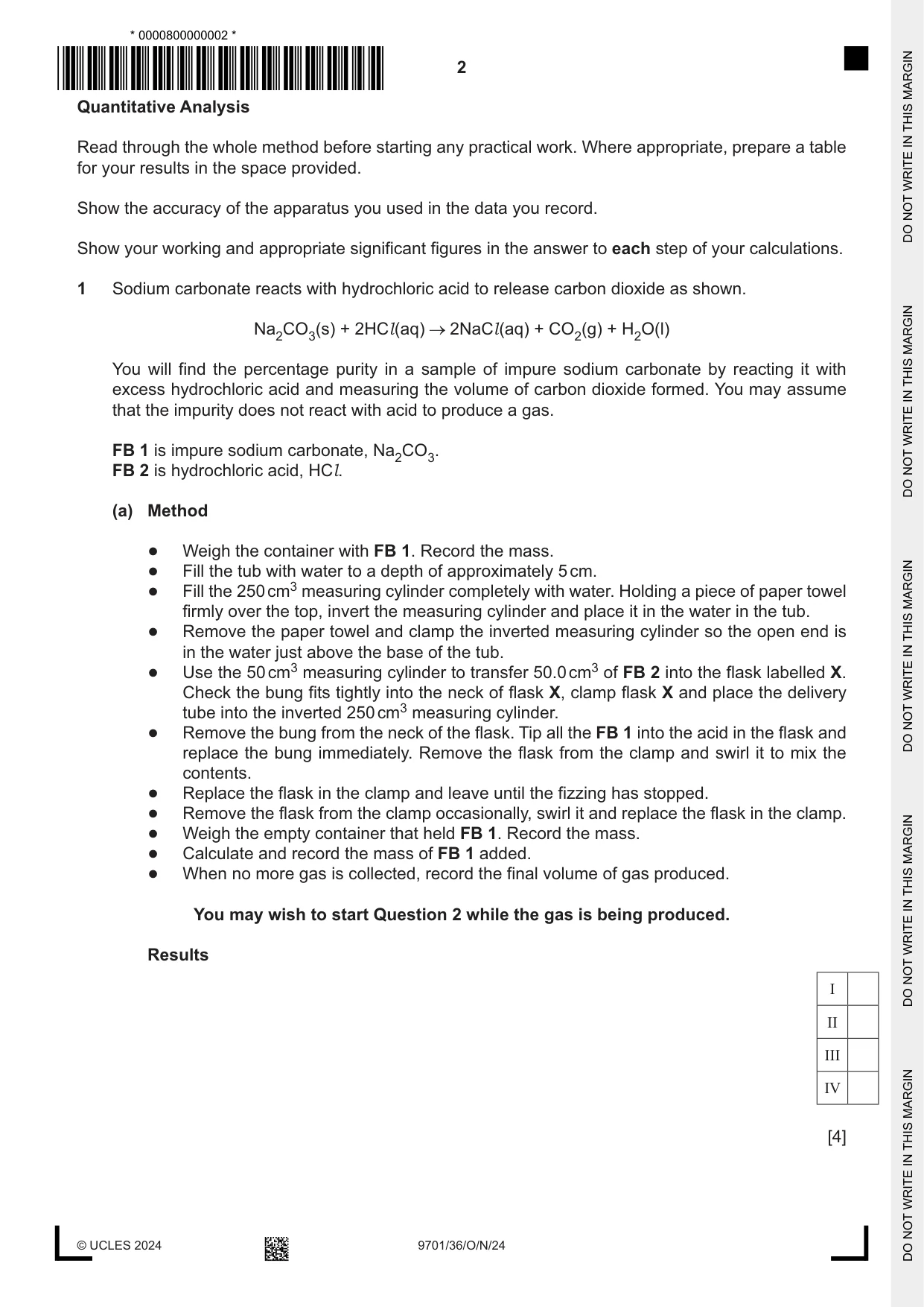 Cambridge A Level Chemistry 9701 2024 Oct/Nov Paper 3 · Variant 6 question paper, page 2 of 12